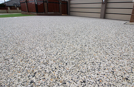 Exposed aggregate driveway