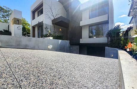 Decorative concrete driveway