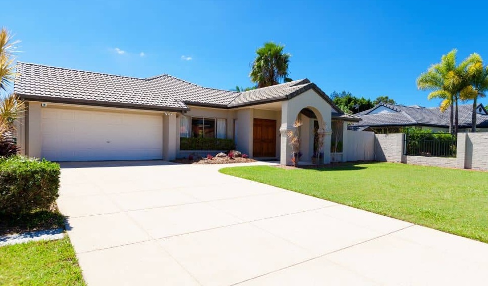 Liquid Limestone driveway.