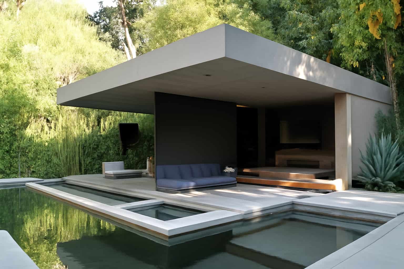 Modern concrete structure showcasing what is the best patio material